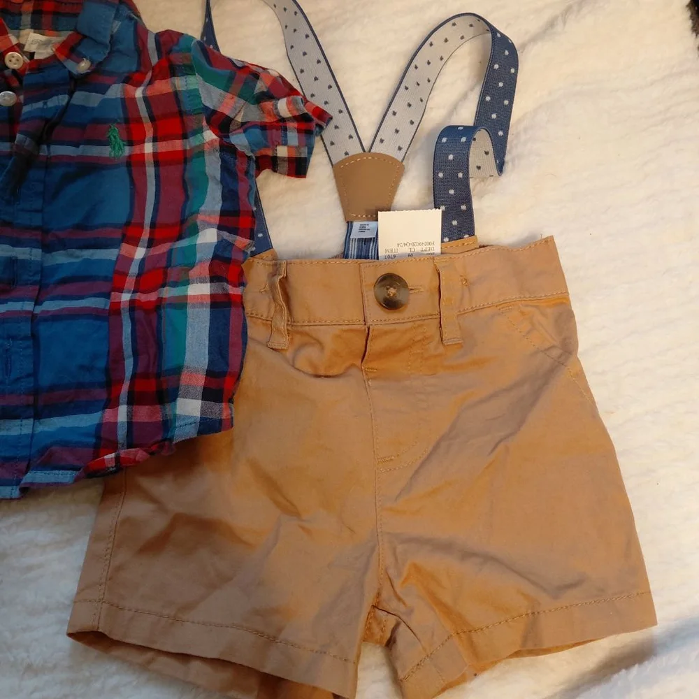 Baby Boy Carter's Blue Quilted Hooded shorts bundle clothing excellent condition